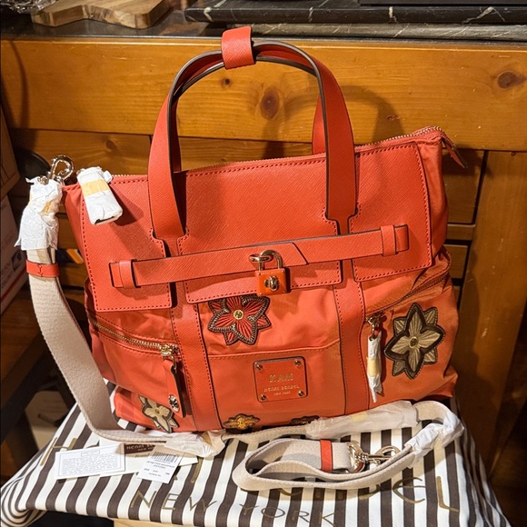 Henri Bendel Handbags - Henri Bendel Jetsetter Backpack With Patche’s with initials KAM BNWT RARE